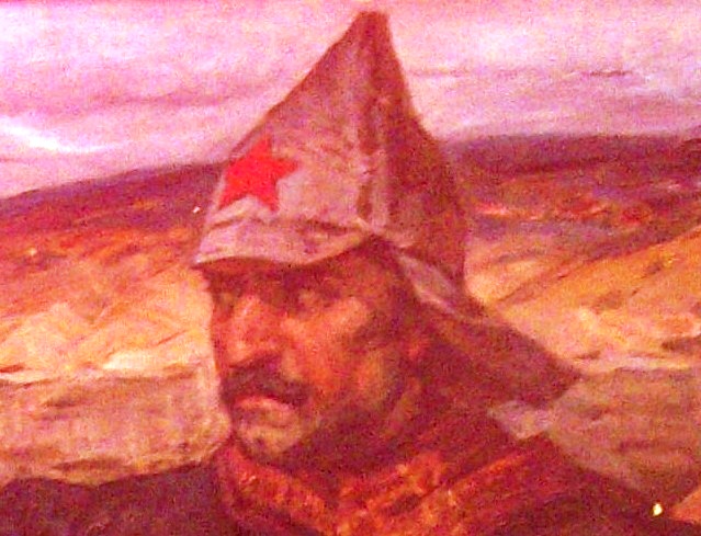 Колпнянский Районный дом Культуры. 
Районный краеведческий музей.
Зал изобразительного искусства.
Серго Орджоникидзе на позиции под Орлом.
Фото автора.